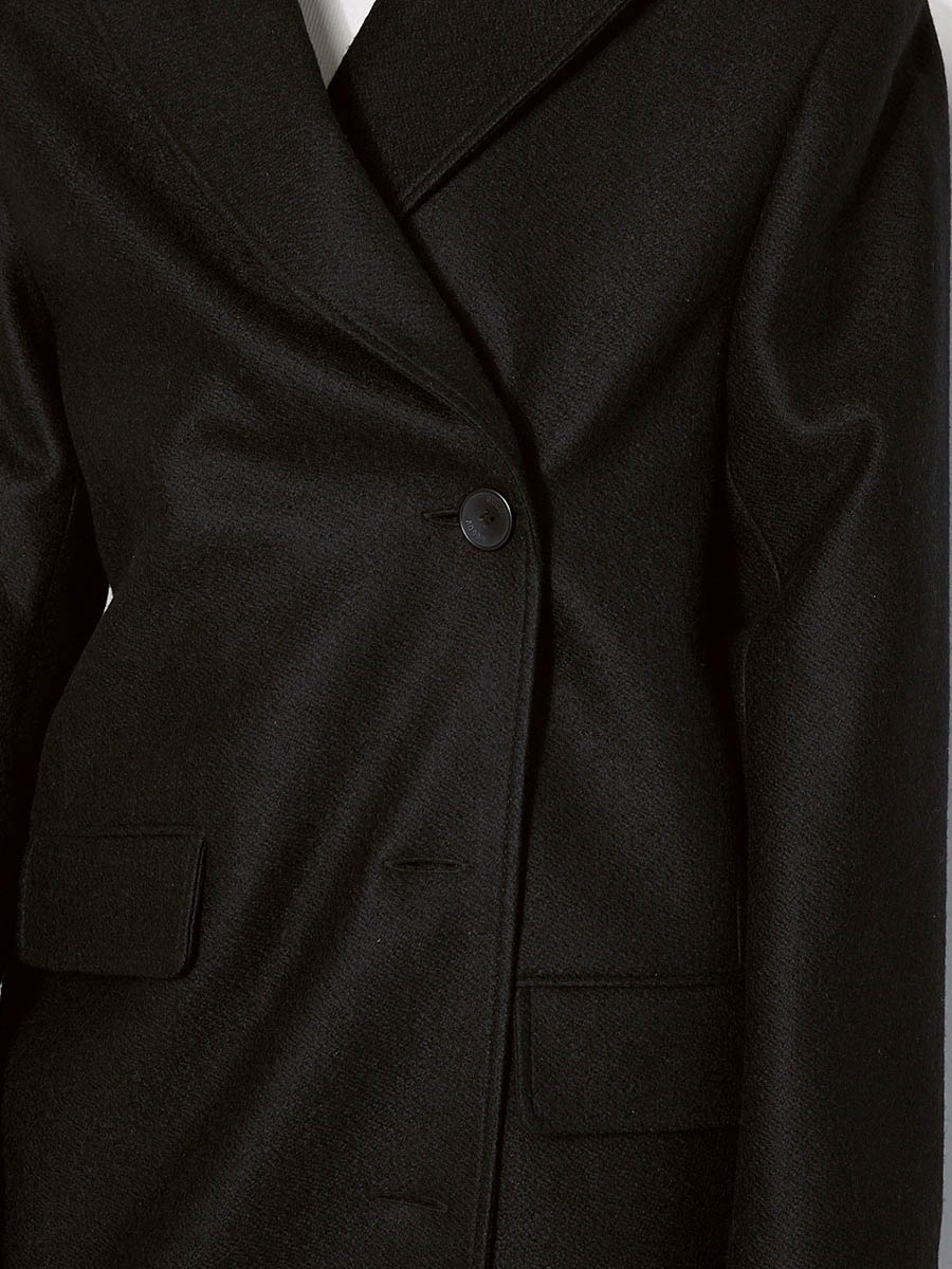 Пальто черное однобортное 