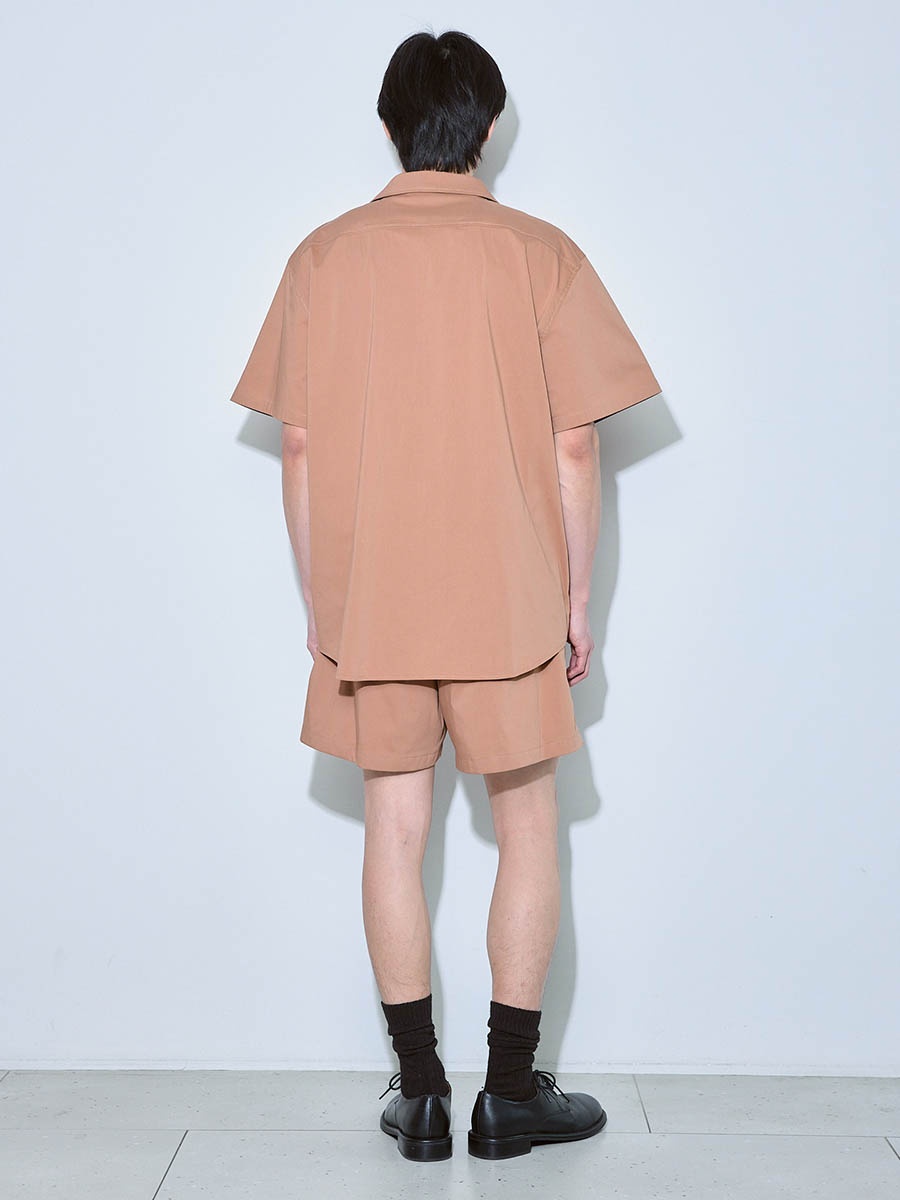 Рубашка с коротким рукавом коричневая