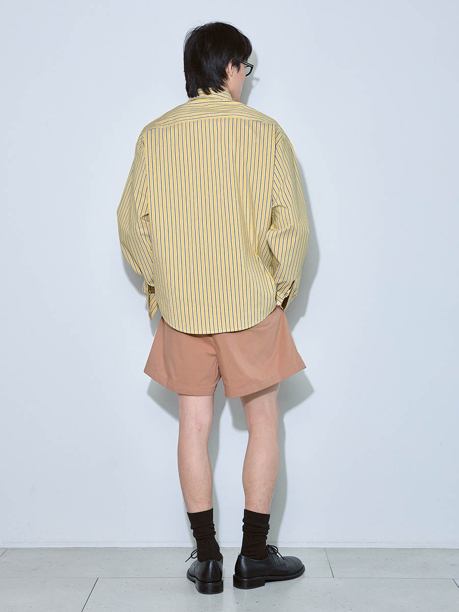 Рубашка в полоску желтая 