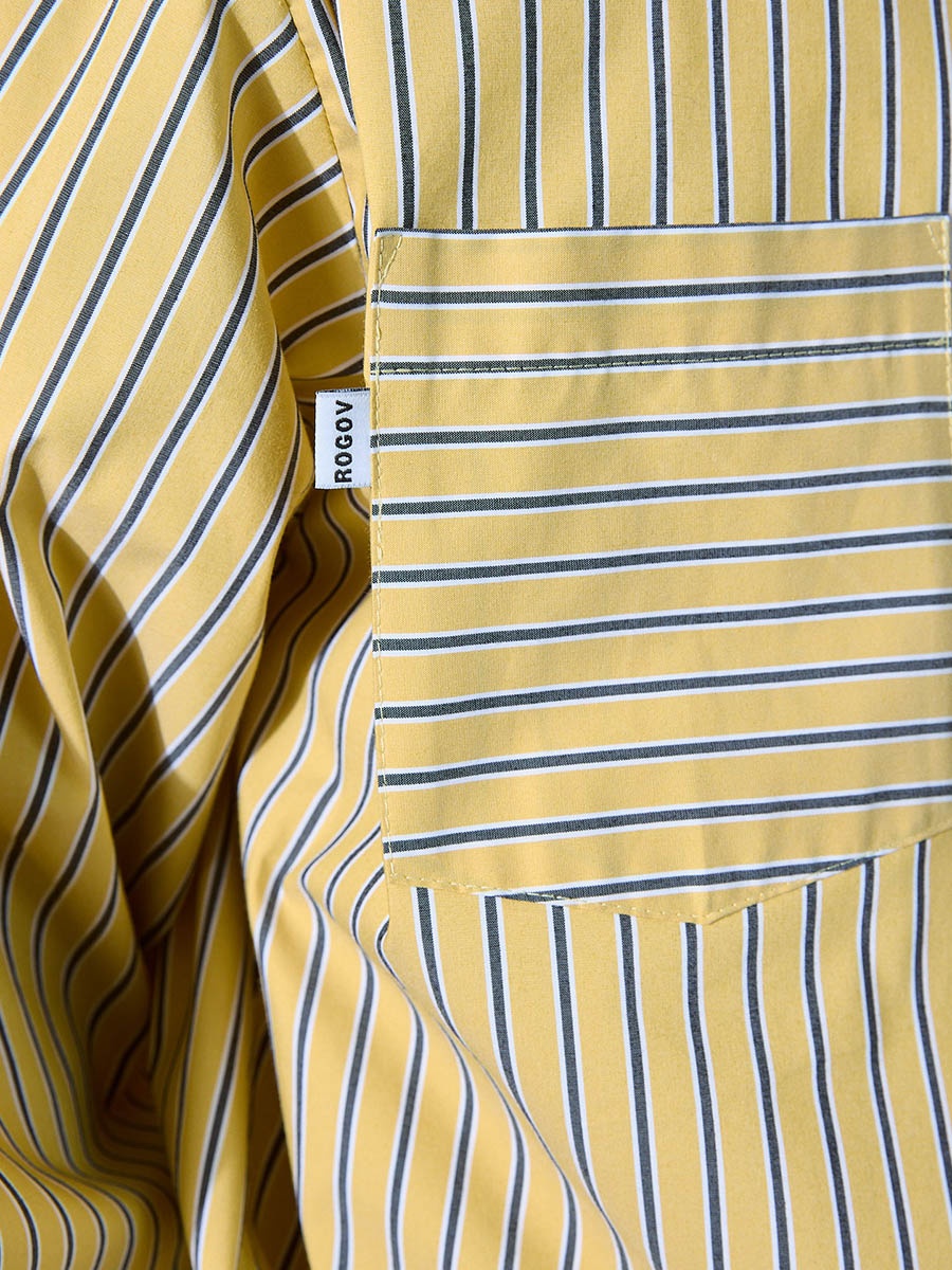 Рубашка в полоску желтая 