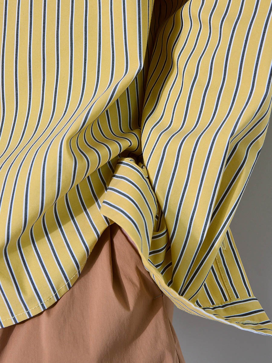 Рубашка в полоску желтая 