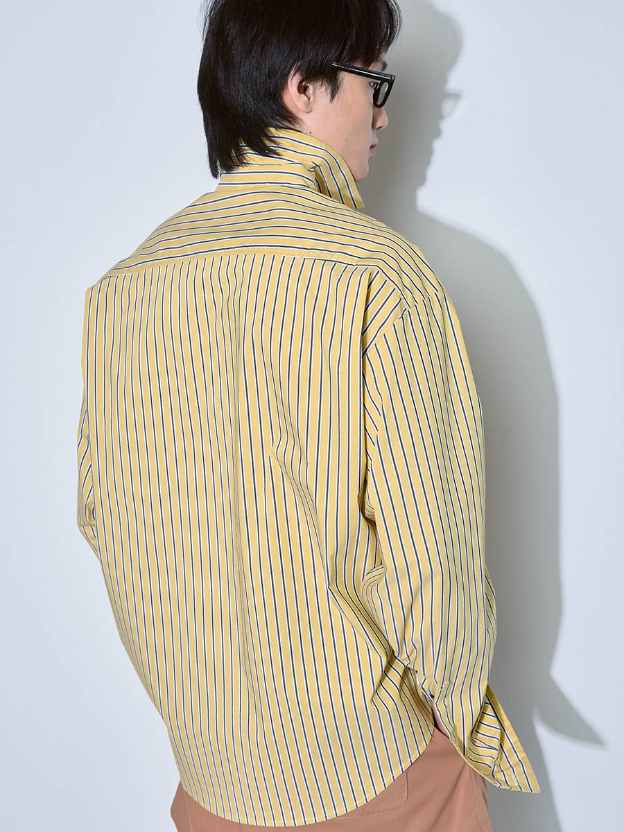 Рубашка в полоску желтая 
