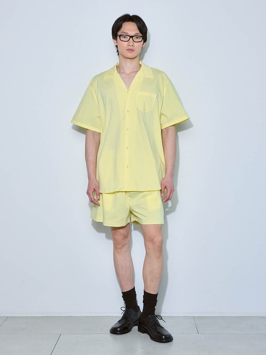 Рубашка с коротким рукавом желтая