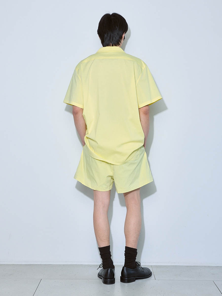 Рубашка с коротким рукавом желтая