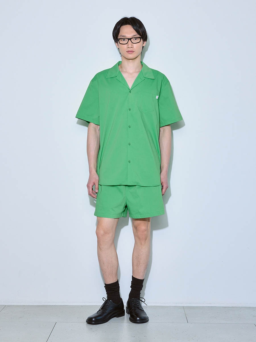 Рубашка с коротким рукавом зеленая