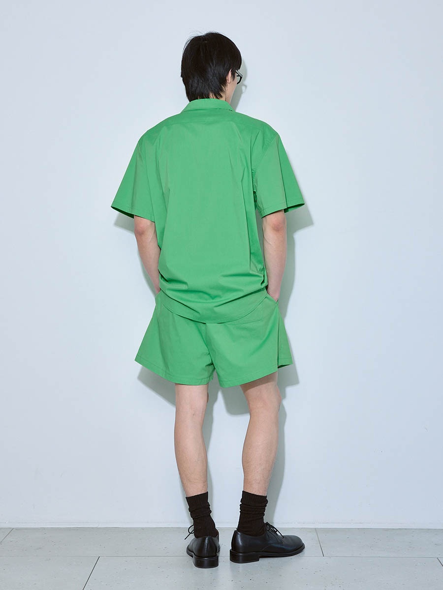 Рубашка с коротким рукавом зеленая