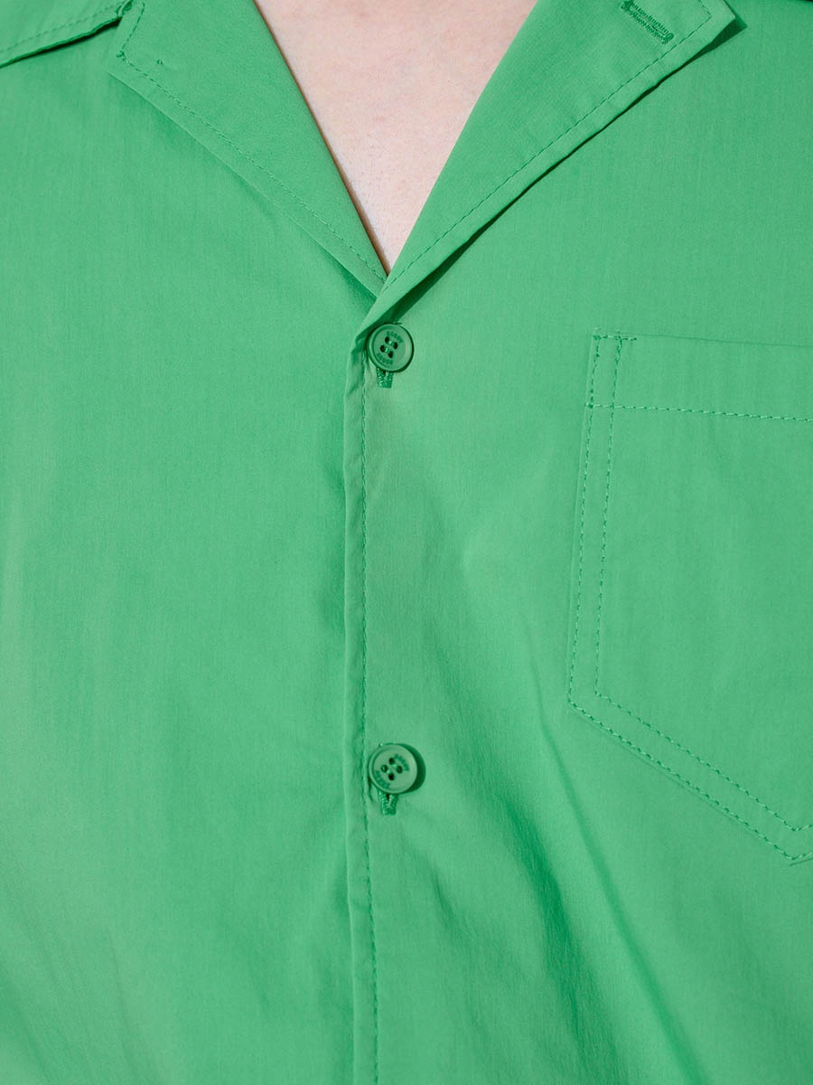 Рубашка с коротким рукавом зеленая