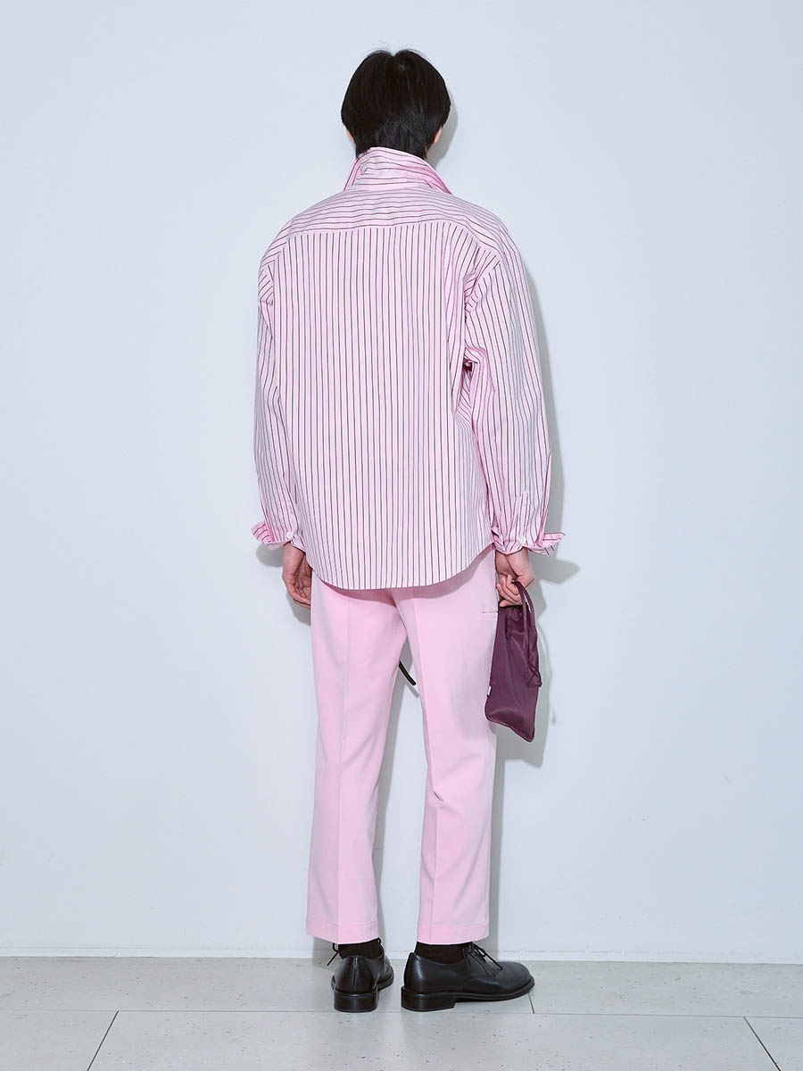 Рубашка в полоску розовая 