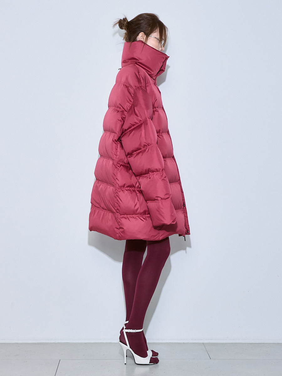 Пуховик бордовый