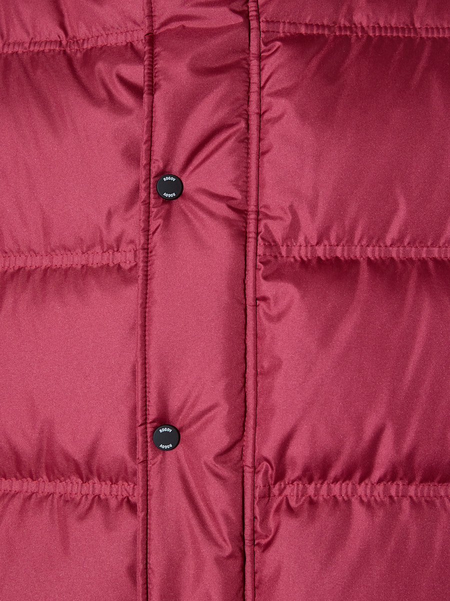 Пуховик бордовый