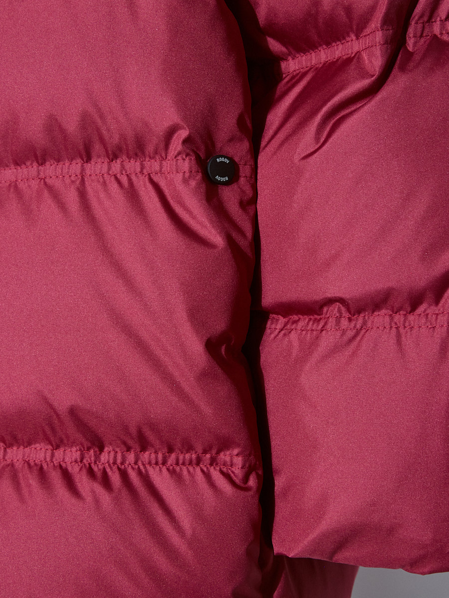 Пуховик бордовый