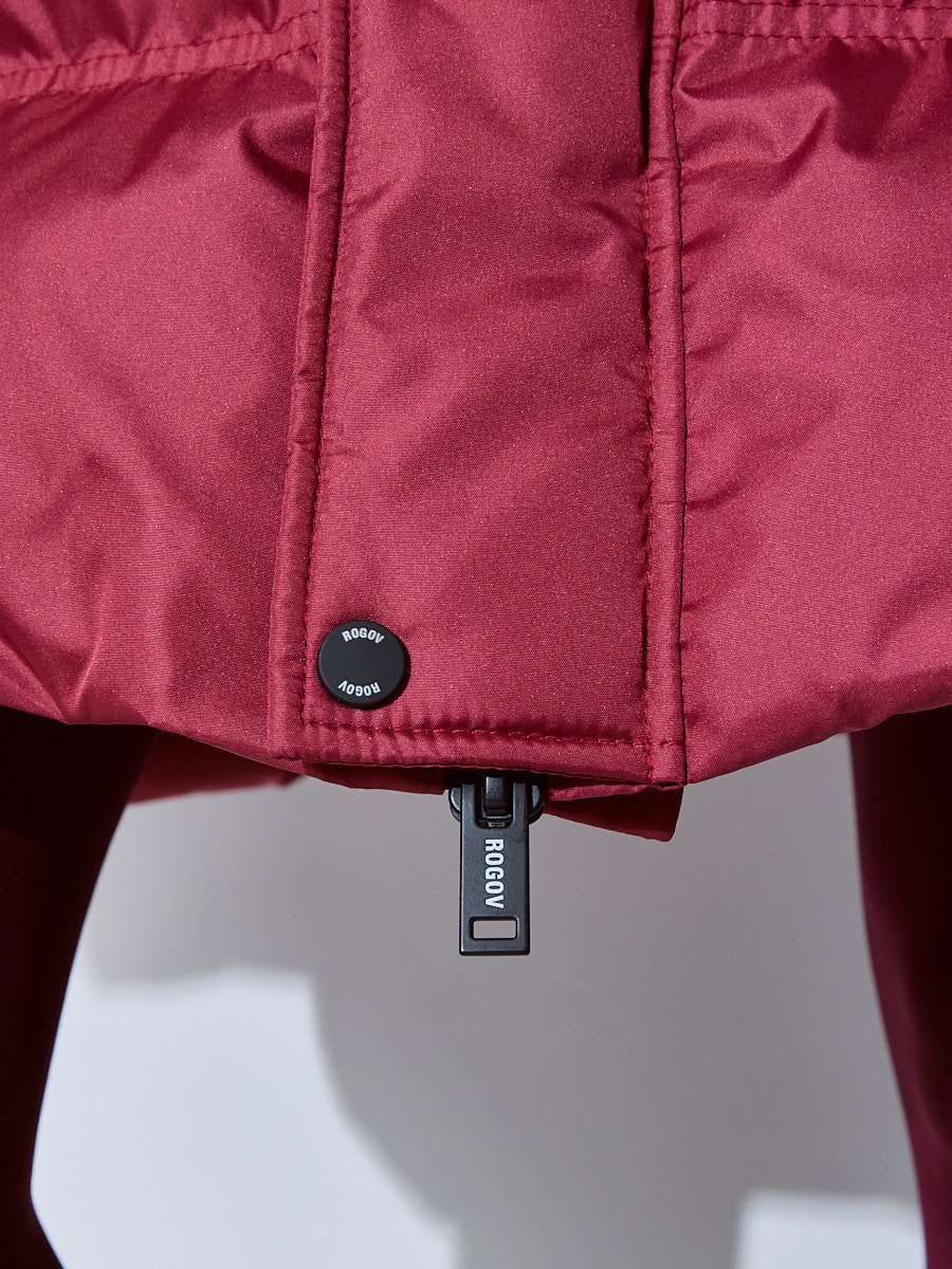 Пуховик бордовый