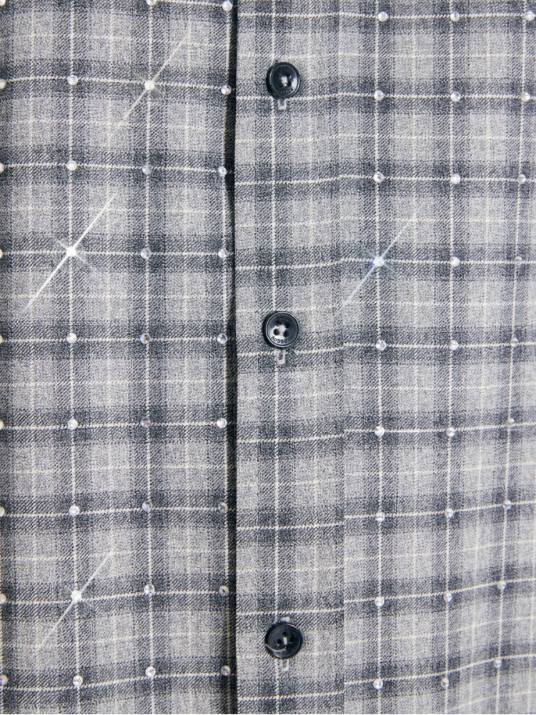 Рубашка grey со стразами 