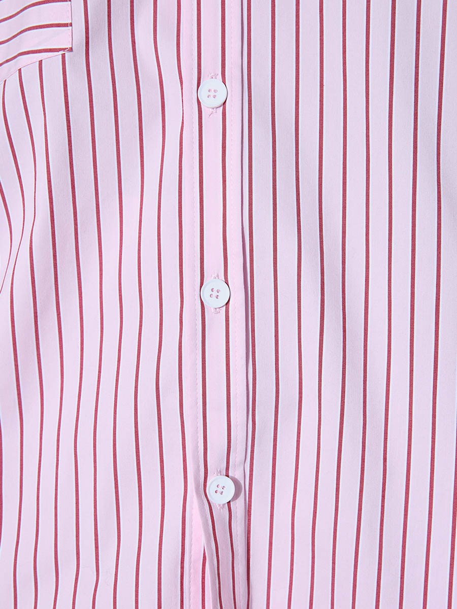 Рубашка в полоску розовая 