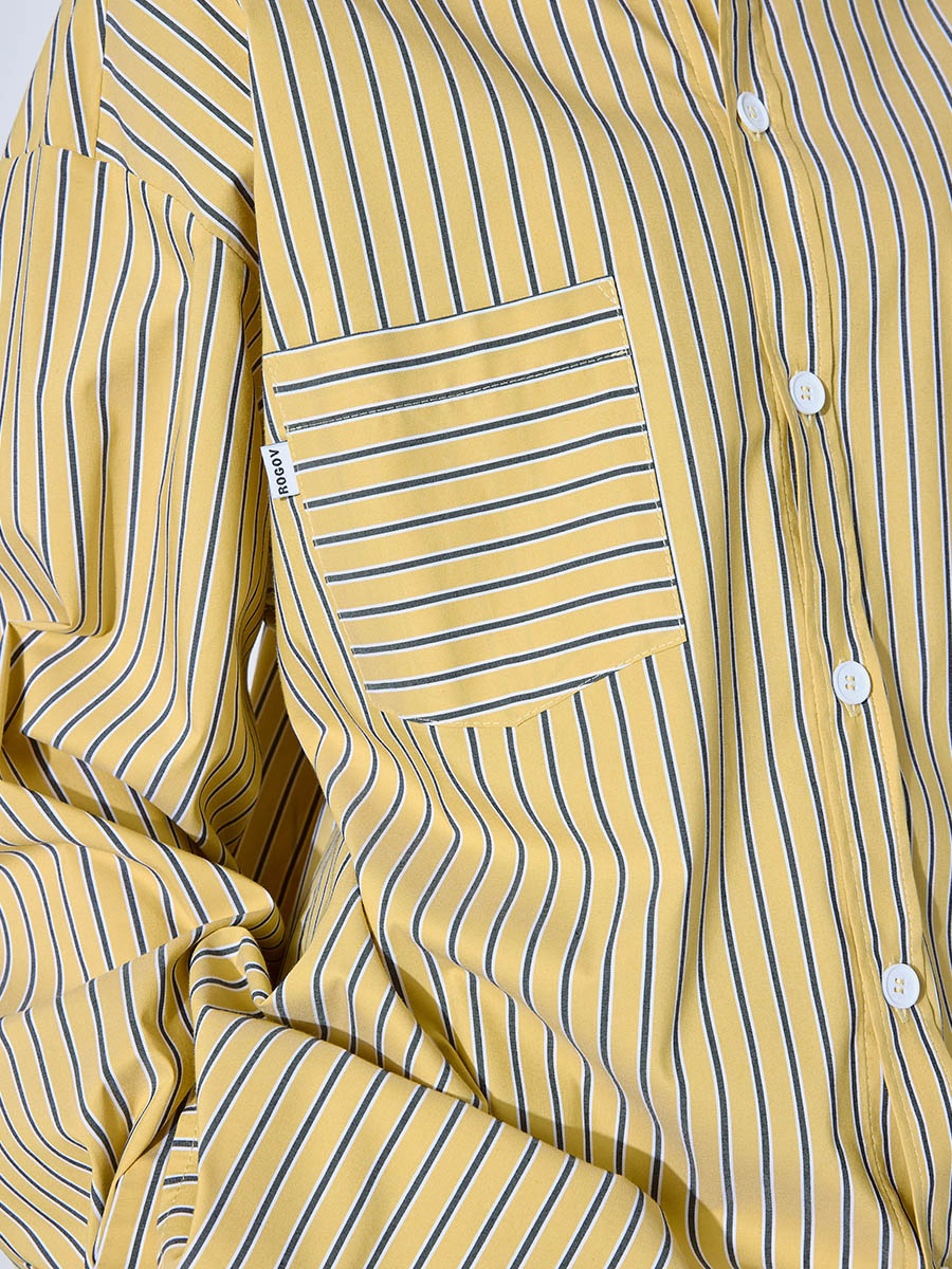 Рубашка в полоску желтая 