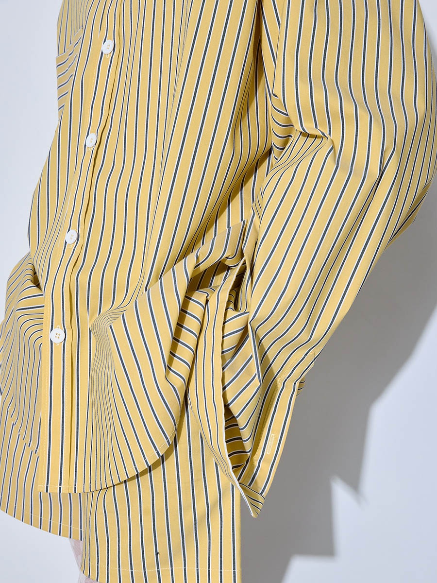 Рубашка в полоску желтая 