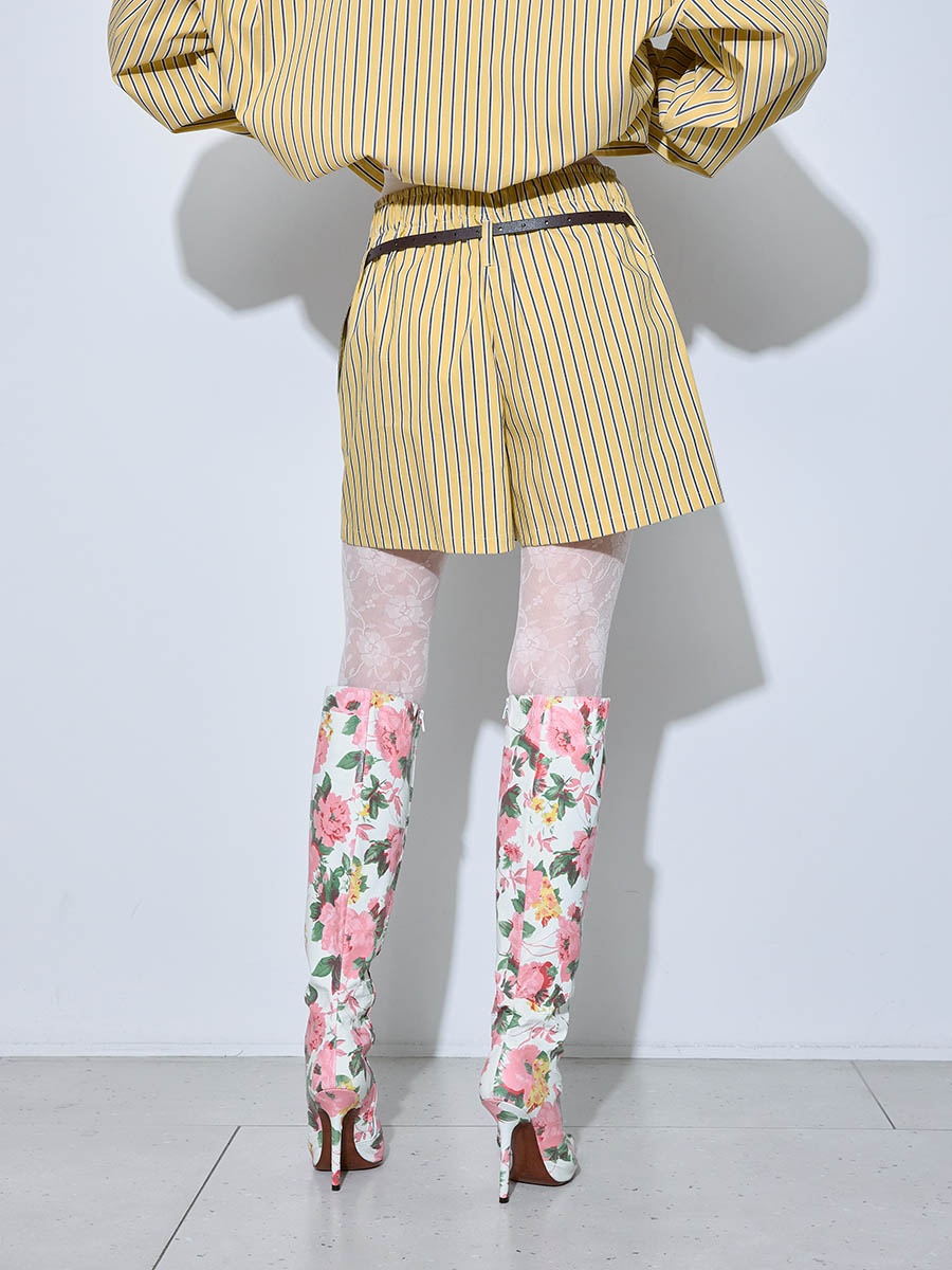 Шорты в полоску желтые 