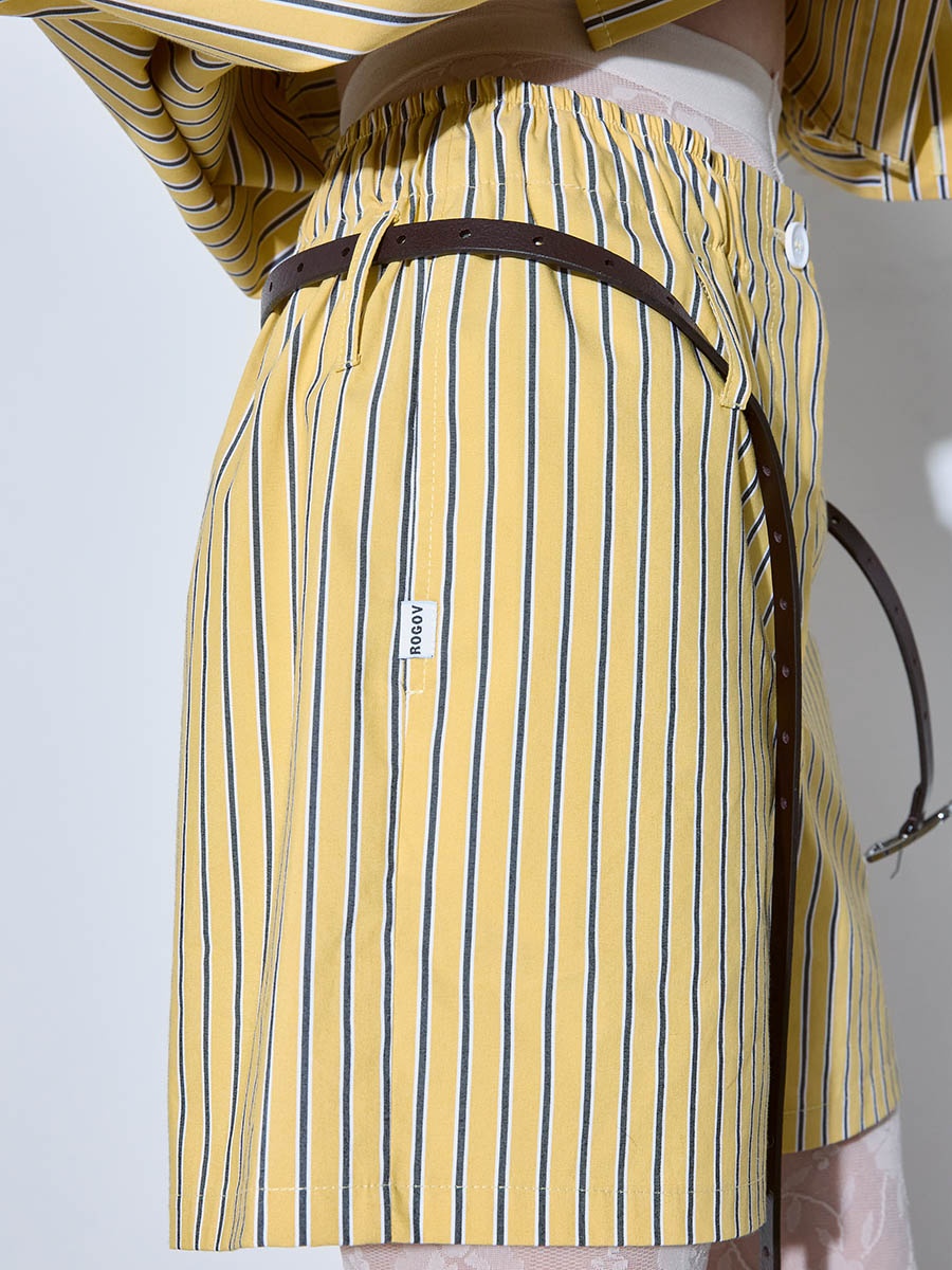 Шорты в полоску желтые 