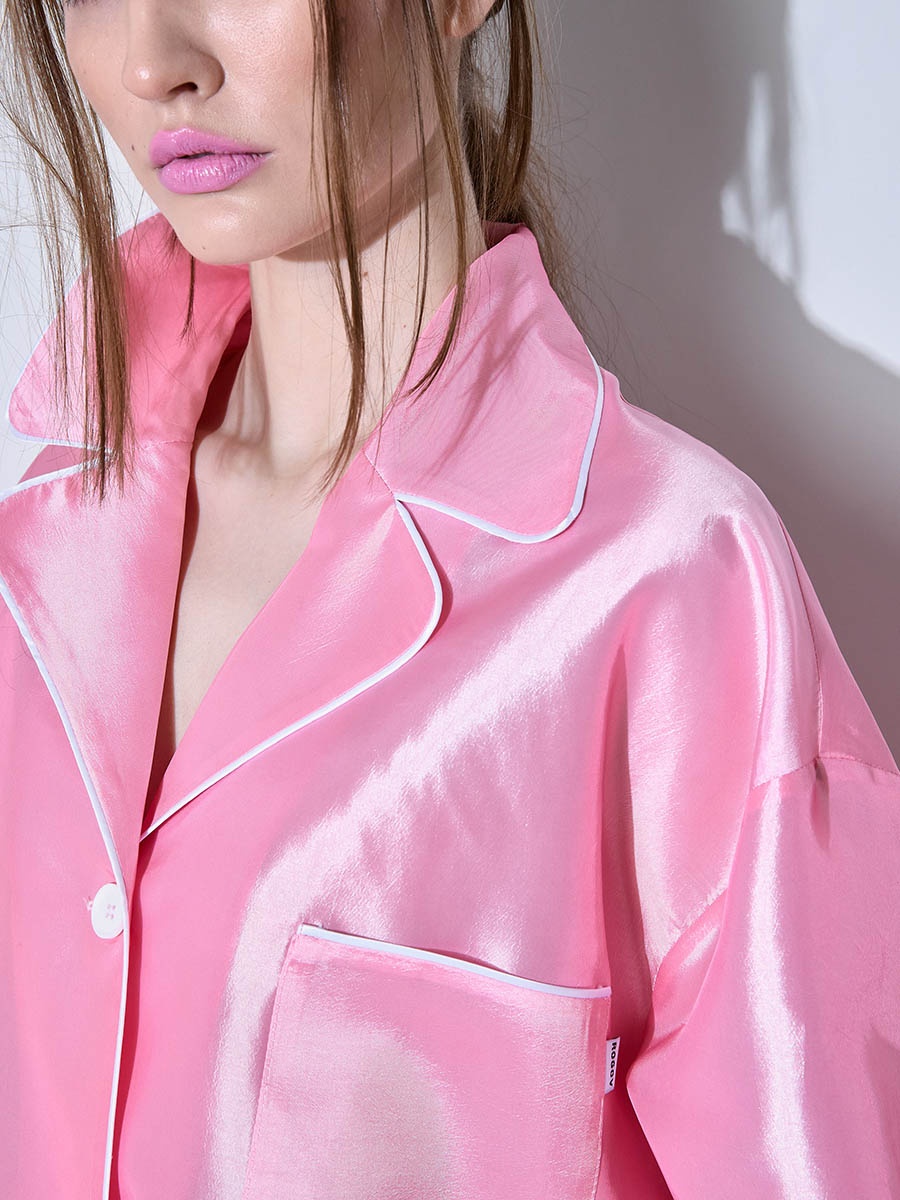 Рубашка розовая 