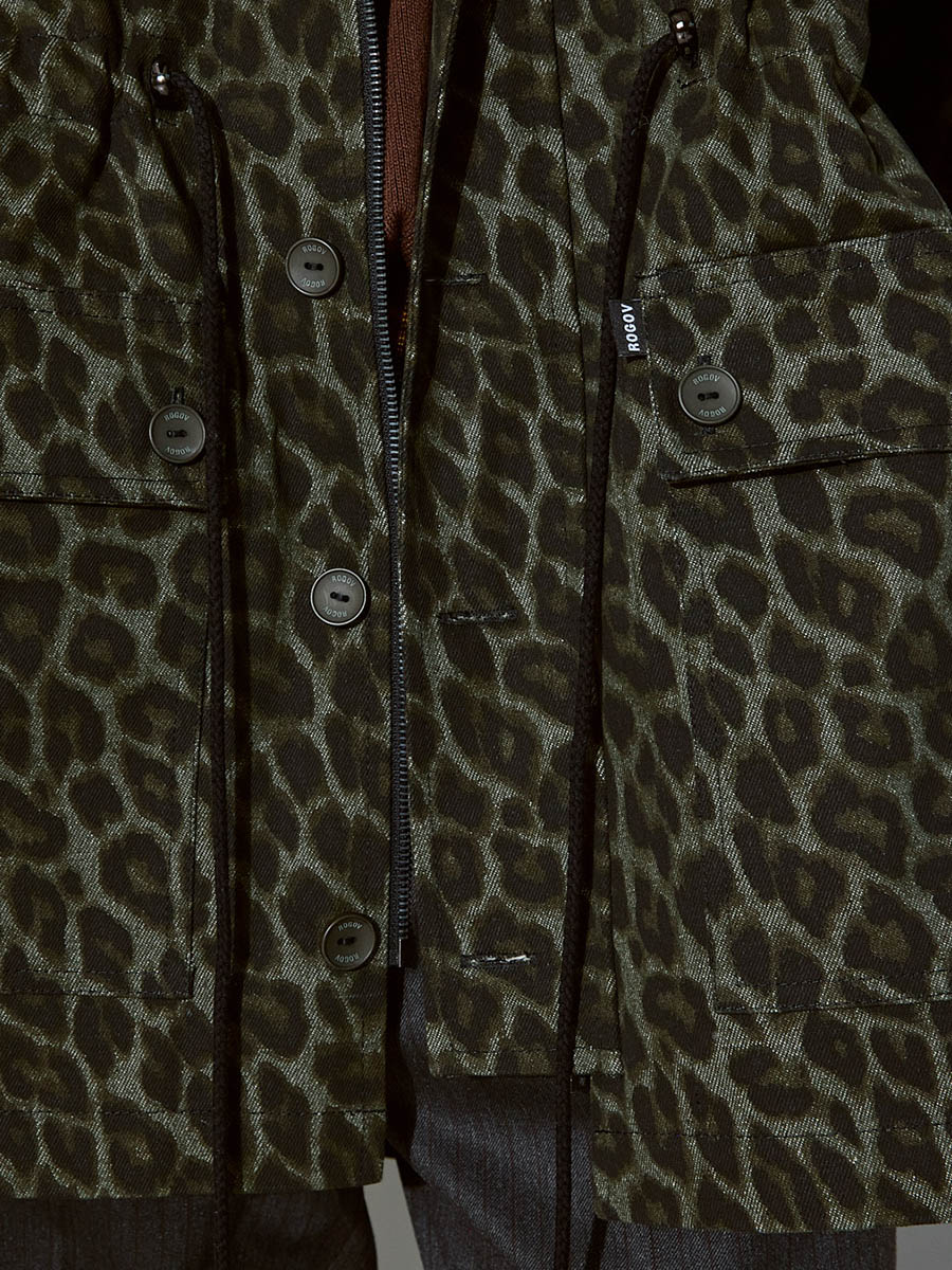 Парка лео хаки