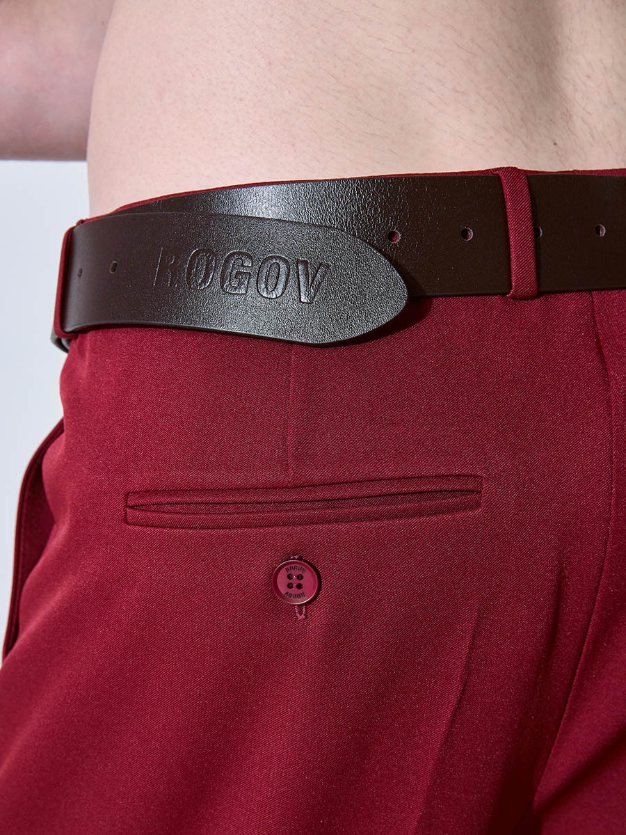 Брюки бордовые