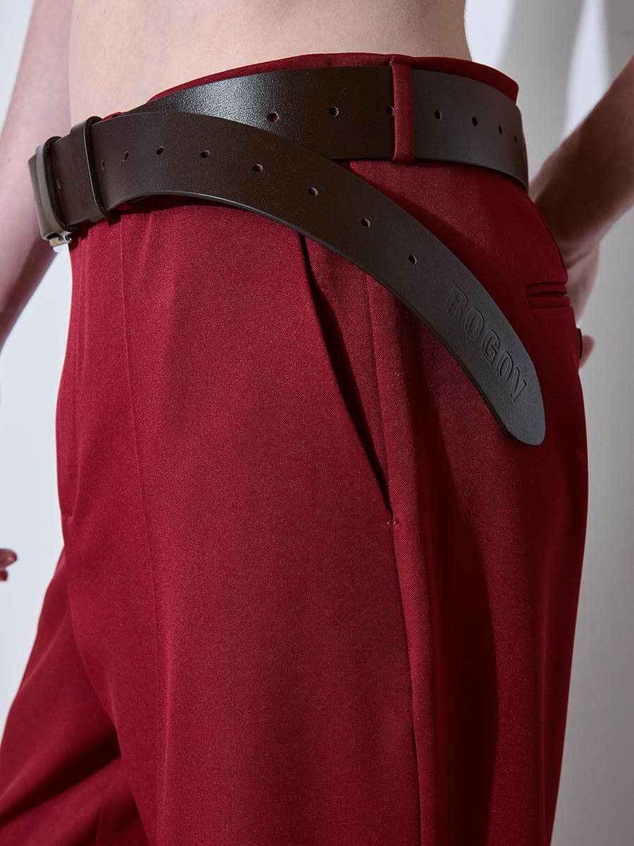 Брюки бордовые