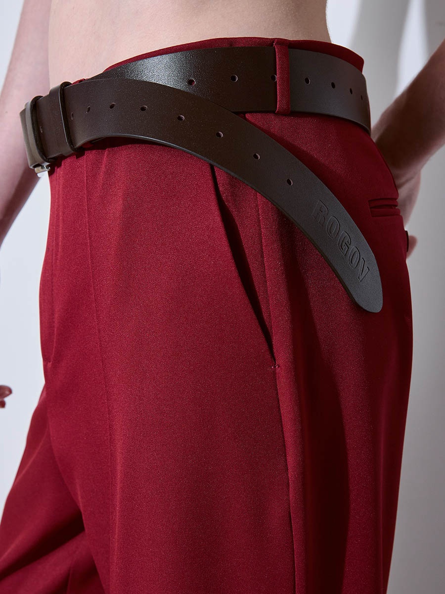 Брюки бордовые