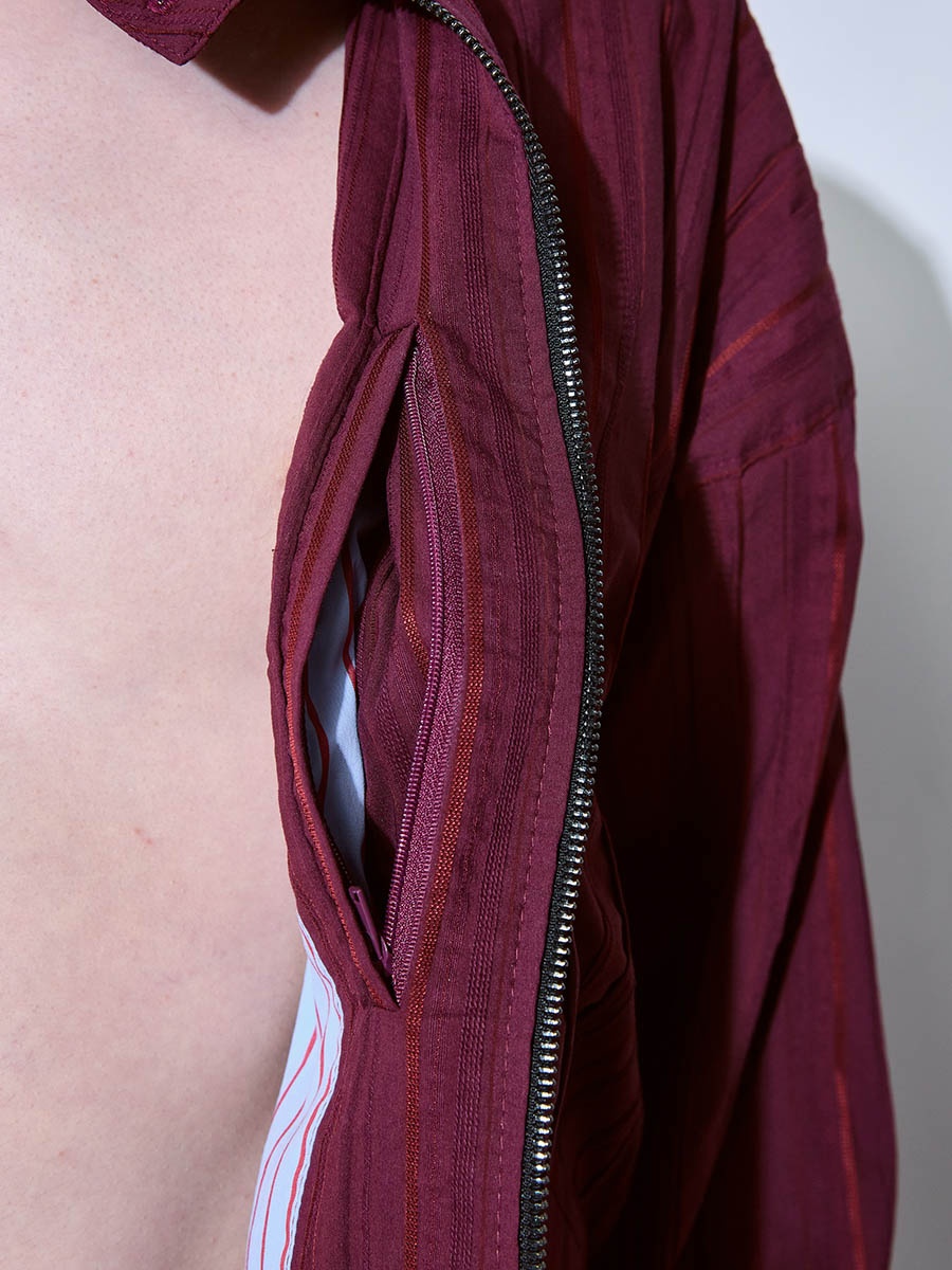 Бомбер бордовый 