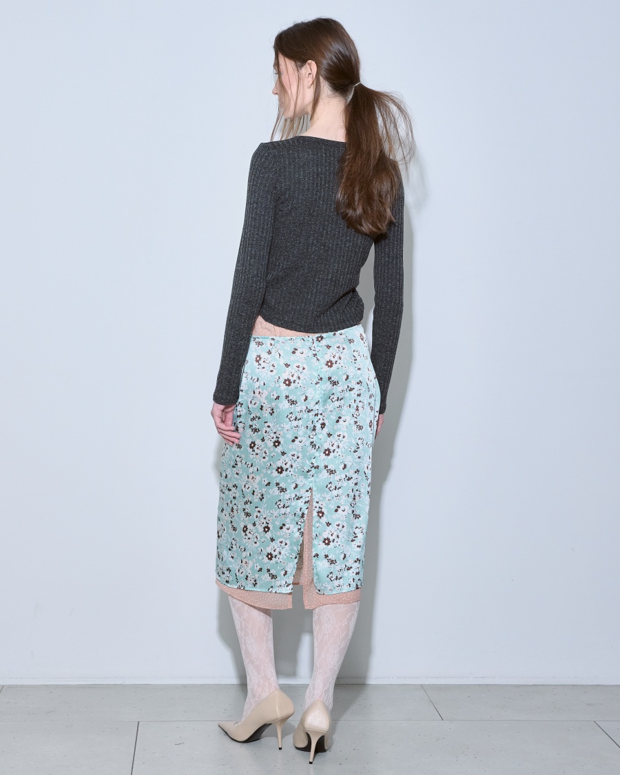 Юбка двойная голубая