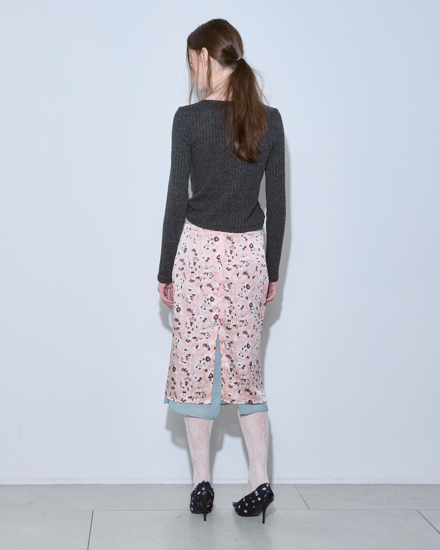 Юбка двойная бежевая